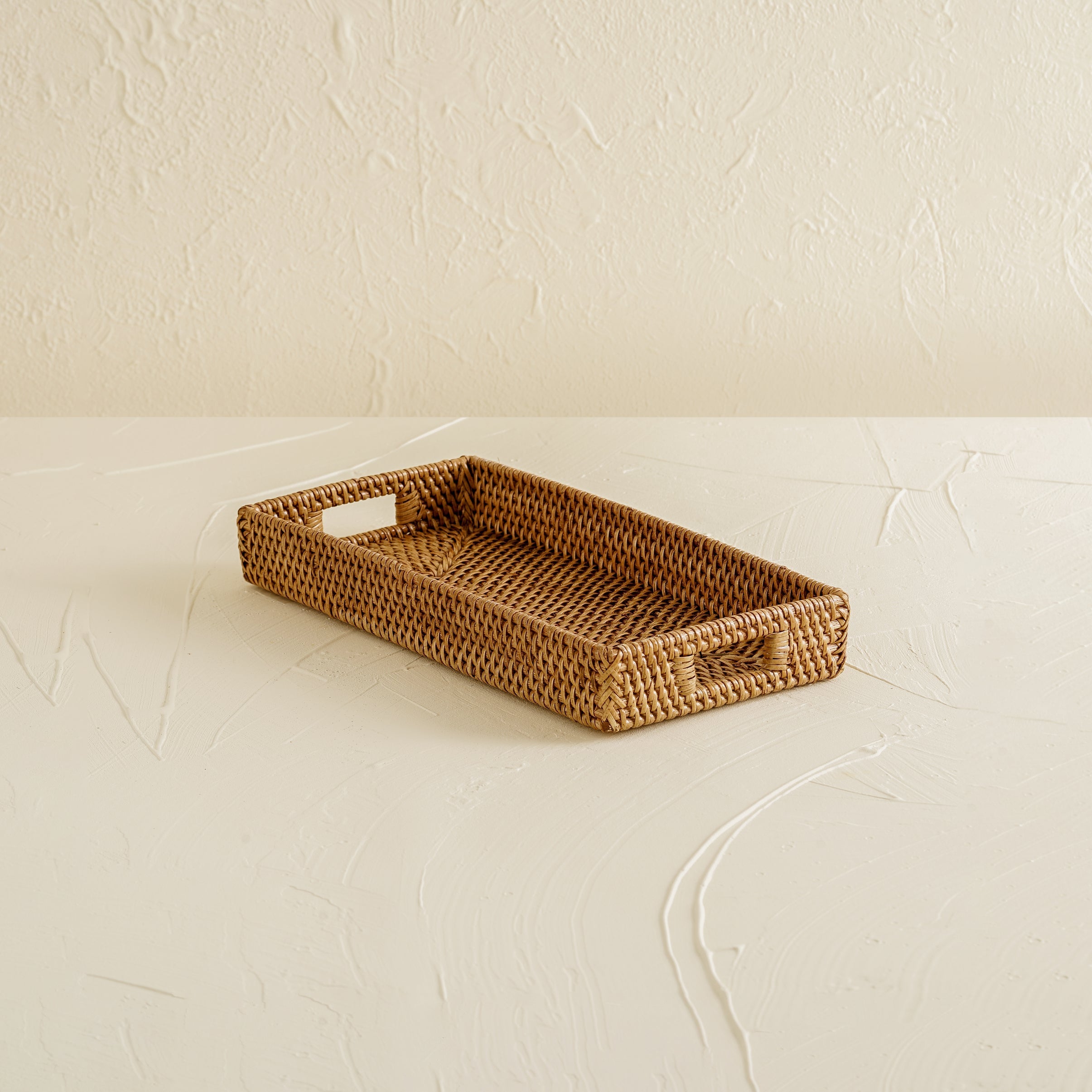 Mini Rattan Tray - Small Rectangular Rattan Display Tray