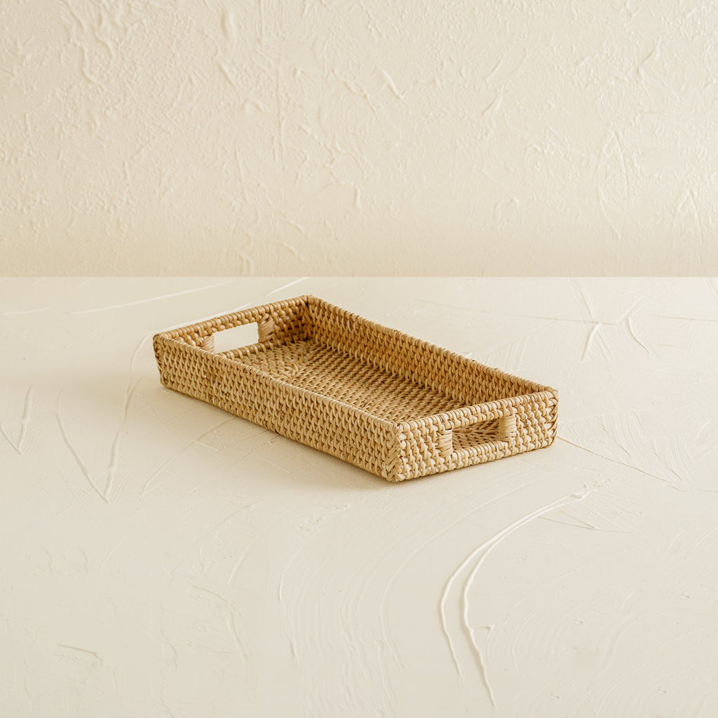 Mini Rattan Tray - Small Rectangular Rattan Display Tray