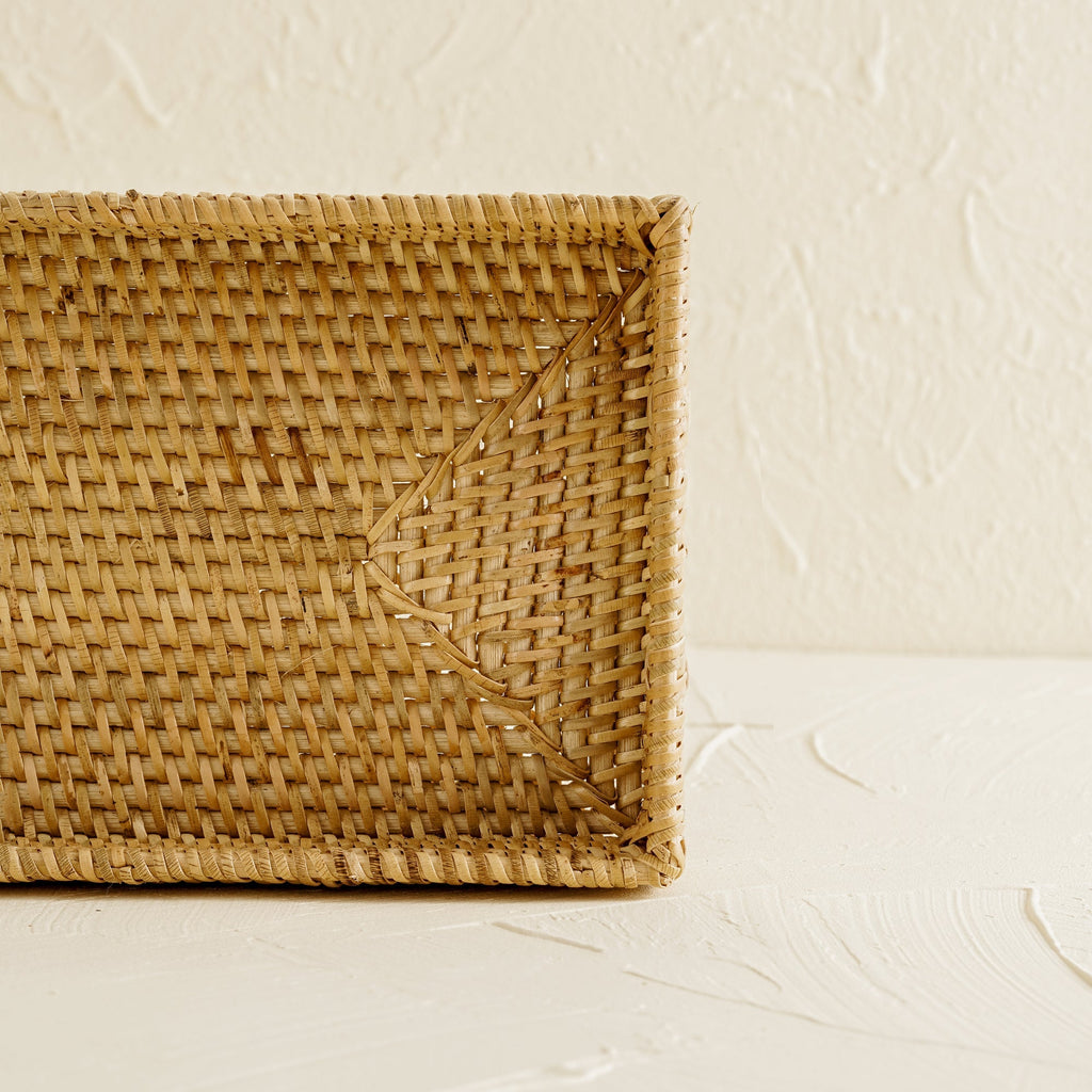 Mini Rattan Tray - Small Rectangular Rattan Display Tray