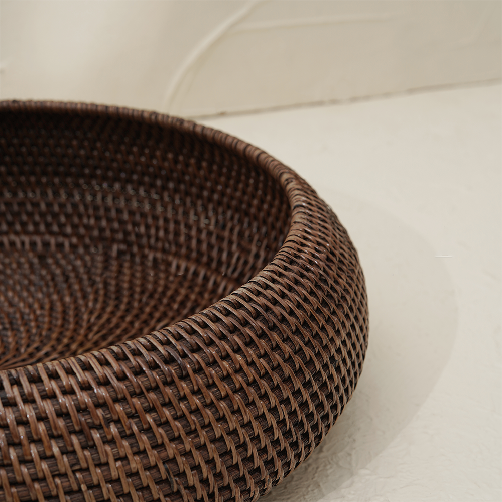 Large Fruit Bowl Woven Rattan in 4 Different Colours