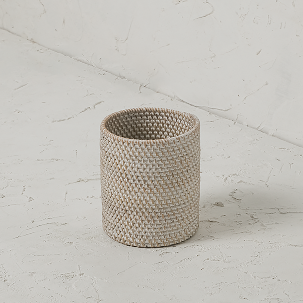 Pen and pencil holder rattan pot