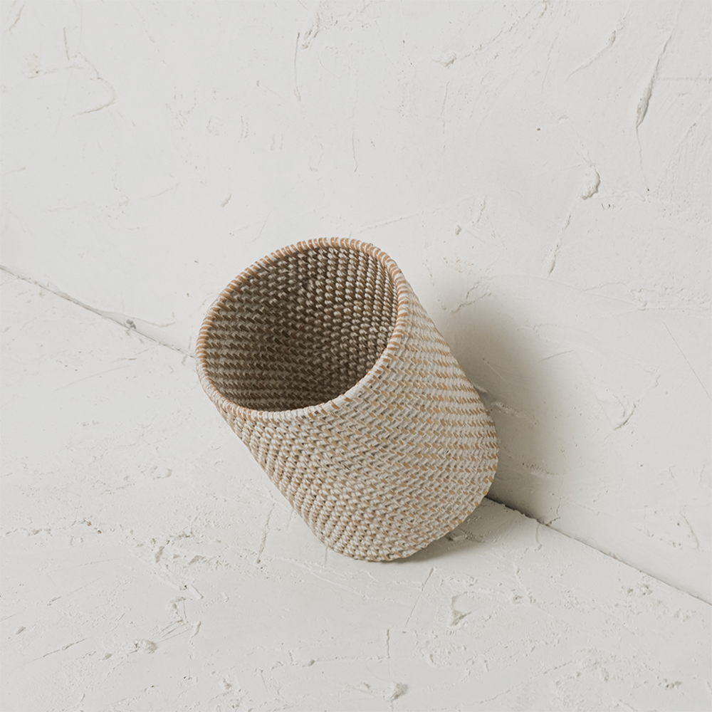 Pen and pencil holder rattan pot