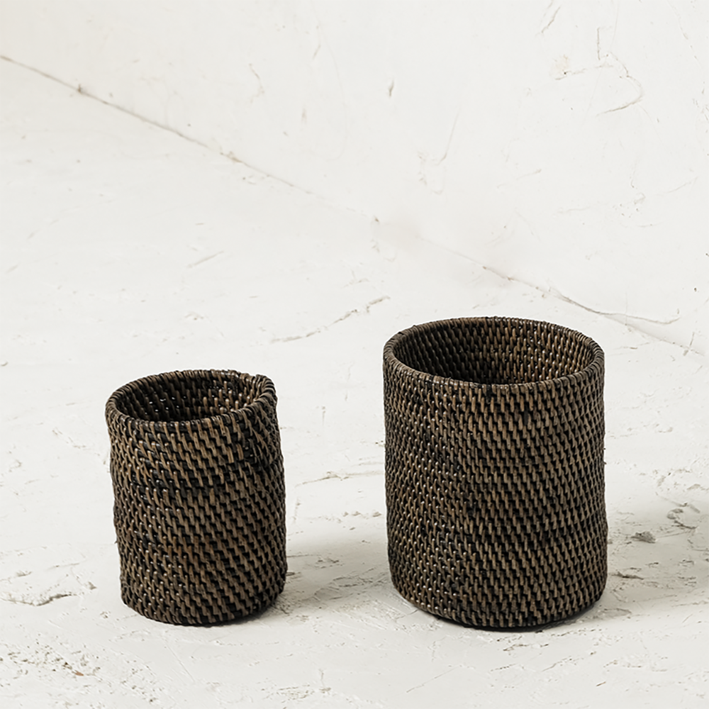 Pen and pencil holder rattan pot