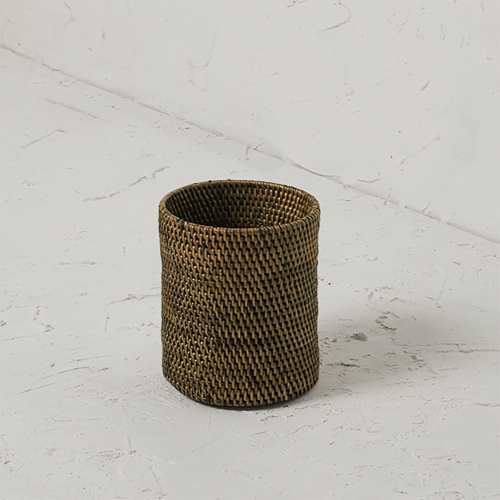Pen and pencil holder rattan pot