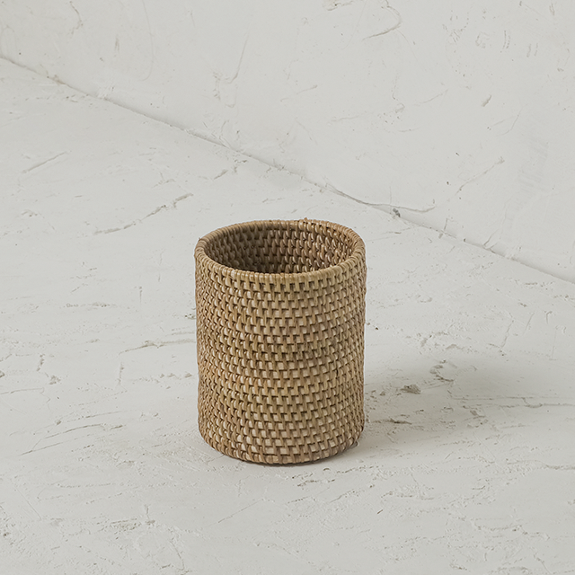 Pen and pencil holder rattan pot